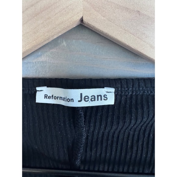 REFORMATION Delia Ribbed Top In Black Size Small‎ - Picture 4 of 6